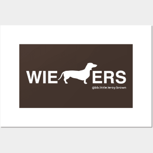 Wieners Dachshund SMOOTH COAT (White) Posters and Art